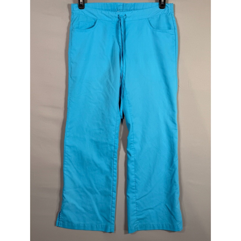 Grey's Anatomy Scrub‎ Pants Women' XS Petite Gray Drawstring Caribbean Blue